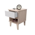 thumbnail image 4 of Inval 1 Drawer Nightstand, Sand Oak/White, 4 of 9