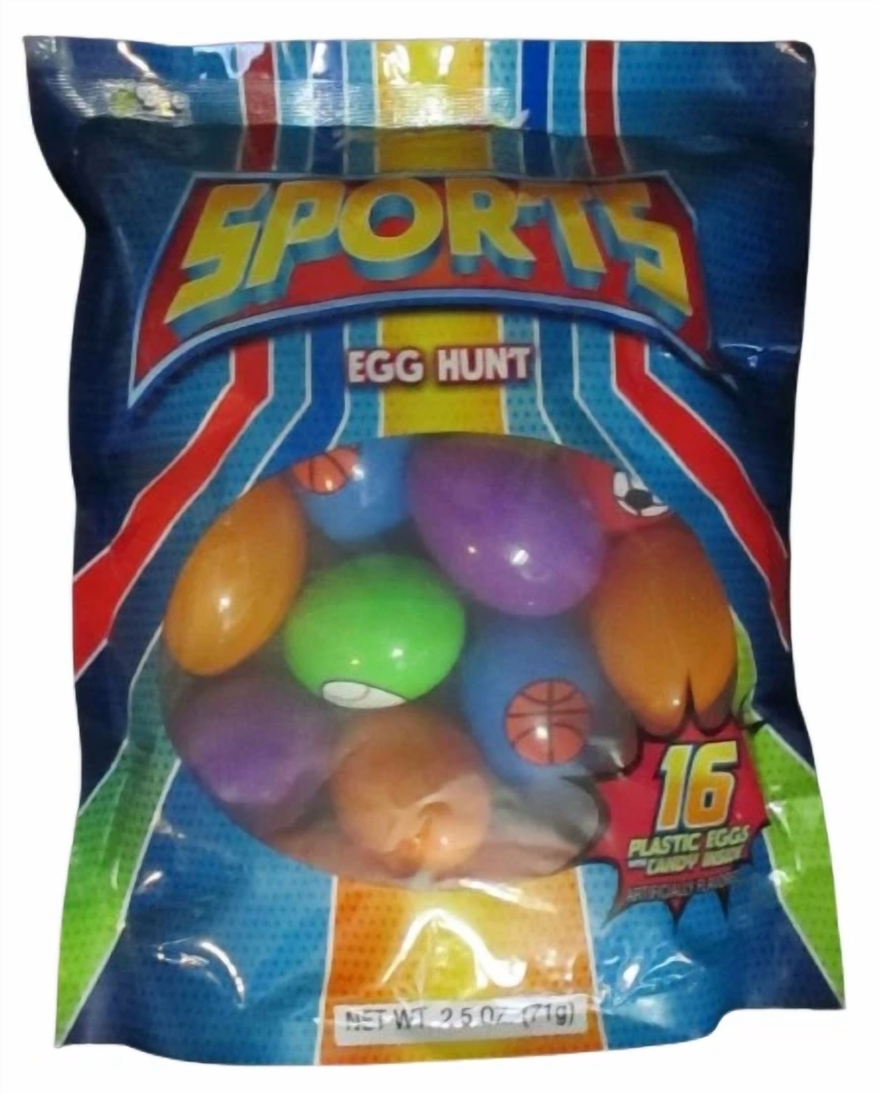 ZYLER- Bee Smarties Sports Easter Egg Hunt 16 Plastic Eggs W/Candy Inside 2.5 Oz 71G