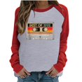 thumbnail image 1 of Blusa informal de manga larga con cuello redondo y estampado 1992 para mujer Pompotops gfhjh17190, 1 of 3