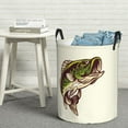 thumbnail image 6 of KLL Largemouth Bass Fish (3) Waterproof Foldable Laundry Hamper Bucket with Handles for Storage Bin,Kids Room,Home Organizer-Small, 6 of 6