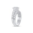 thumbnail image 4 of 14kt White Gold Round Diamond Bridal Wedding Ring Band Set 2 Cttw, 4 of 4
