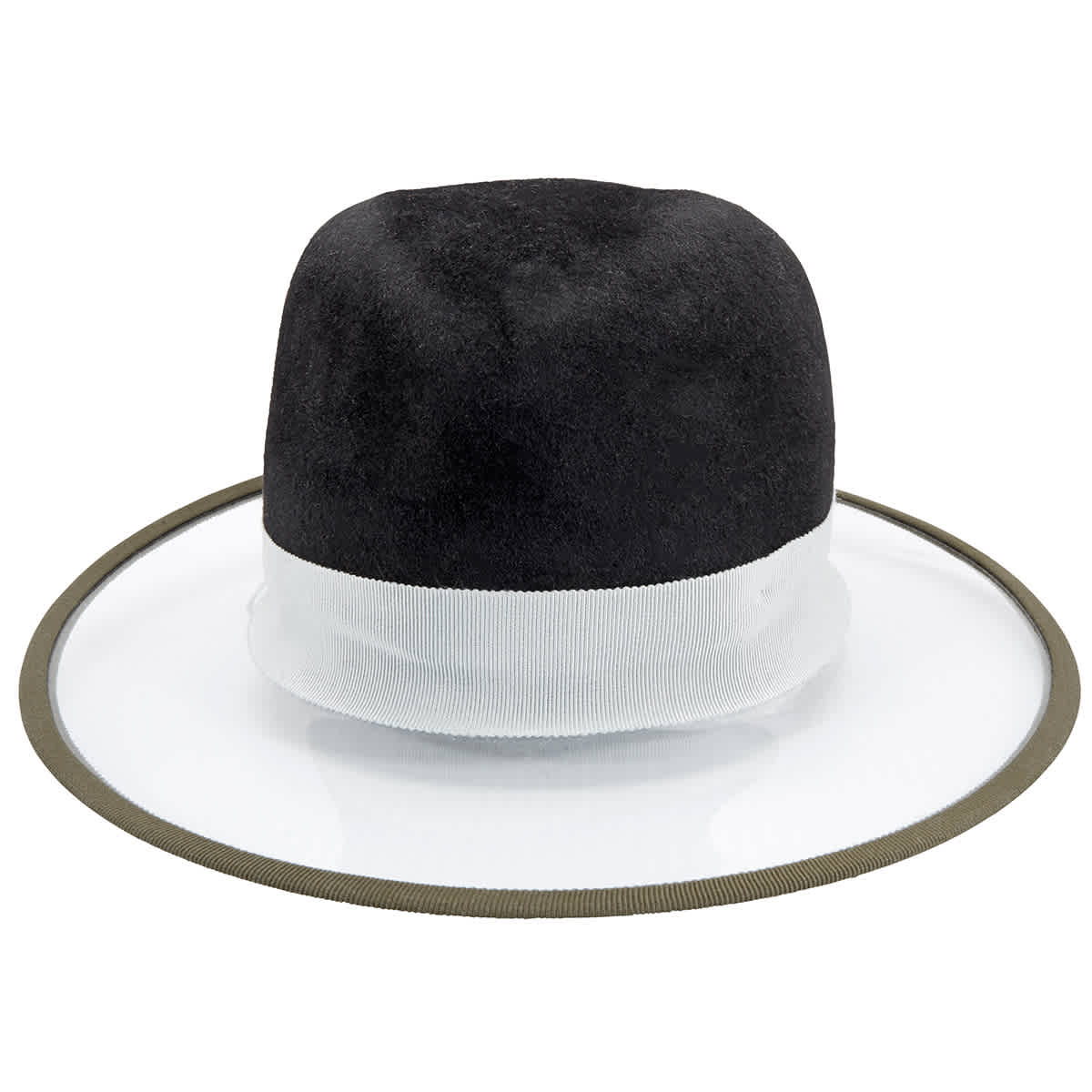 Wide Brim Vinyl And Rabbit-felt Hat 