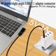 thumbnail image 4 of Adaptador USB 3.1 macho a hembra de 10 Gbps en ángulo de 90°, convertidor de conector USB A 3.1 en ángulo recto, compatible con transferencia de datos, OTG, carga de 3 A, 2 piezas (curva lateral en án, 4 of 5