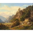 thumbnail image 2 of Anton Schiffer 18x15 Gold Ornate Wood Frame and Double Matted Museum Art Print Titled - Game at Bey Frohnwies on the Way from Lofer to Salfelden in Pinzgau, 2 of 4