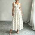 thumbnail image 5 of WRKEKC Summer Dresses for Women Printed Sleeveless a Line Pleated Square Neck Ankle Length Versatile Casual Wear, 5 of 8