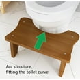 thumbnail image 5 of Toilet Stool Squat Adult, Wood Poop Stool for Bathroom Adults, Portable Toilet Potty Stool for Adults, 7 Inch Height, Brown, 5 of 9