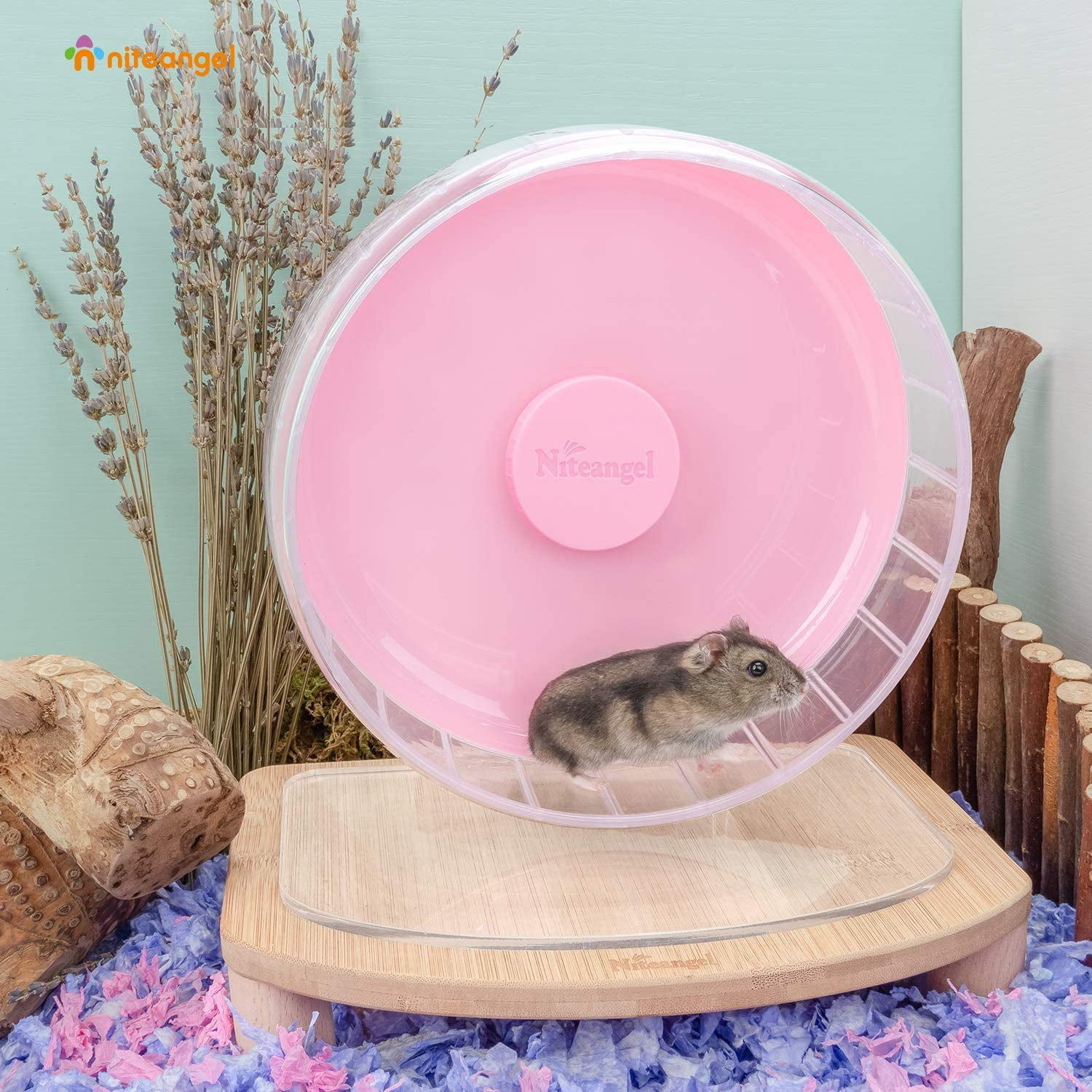 Super-Silent Hamster Exercise Wheels: - Quiet Spinner Hamster Running Wheels with Adjustable Stand for Hamsters Gerbils Mice Or Other Small Animals