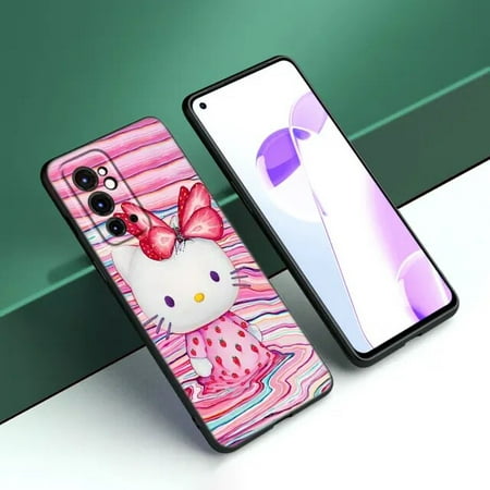 Hello Kitty Phone Case For OnePlus 9 10 ACE 2V Pro 9RT 10T 10R 11R Nord CE 2 3 Lite N10 N20 N30 5G Black Silicone Cover