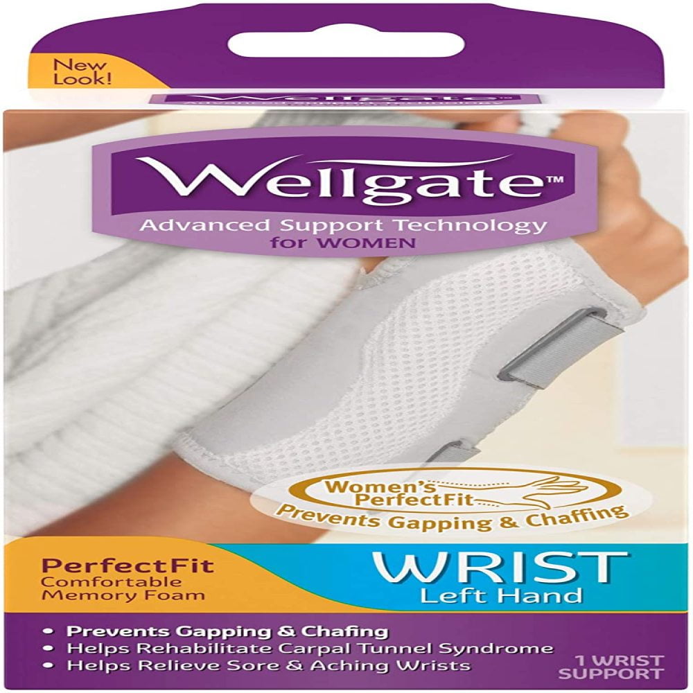 "Wellgate for Women, PerfectFit Wrist Brace for Wrist Support Left