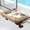 Dark Stained Wood with Brown Bed-24''L x 15''W, variant on Cat Perch Natural Color Wood with Gray Bed 24''L x 15''W Window Sill Use