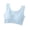 Blue, variant on U Back Longline Sports Bras for Women Scoop Neck Padded Yoga Workout Crop Top with Built in Pads White M