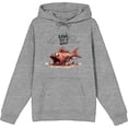 thumbnail image 4 of A Fish Out of Water Humor Adult Heather Gray Long Sleeve Hoodie-Medium, 4 of 6