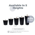 thumbnail image 5 of 8 Inch / 20cm Solid Wood Furniture Legs, Btowin VCF 4Pcs Black Mid-Century Modern Wooden Pyramid Replacement Feet with Threaded 5/16''Hanger Bolts & Mounting Plate & Screws for Sofa Couch Chair, 5 of 7
