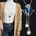 thumbnail image 4 of Collar de cadena de suéter de payaso de cristal para mujer, estilo coreano, con cadena de suéter para ropa, colgante de borla larga, 4 of 6