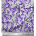 thumbnail image 1 of Soimoi Poly Georgette Fabric Stripe & Lavender Shirting Printed Fabric 1 Yard 52 Inch Wide, 1 of 1