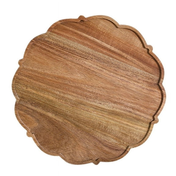 Lace Shape Wood Serving Plate Wooden Plate Storage Tray Tea Dessert Dinner Breads Fruits Snack Food Display Dishes Trays