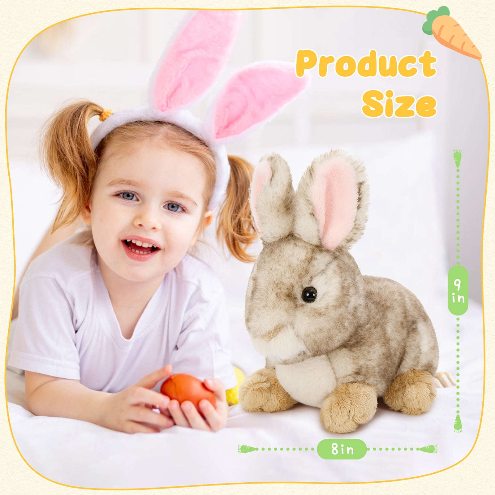 MorisMos 4Pcs Bunny Stuffed Animals Bulk Rabbit Plush Toy