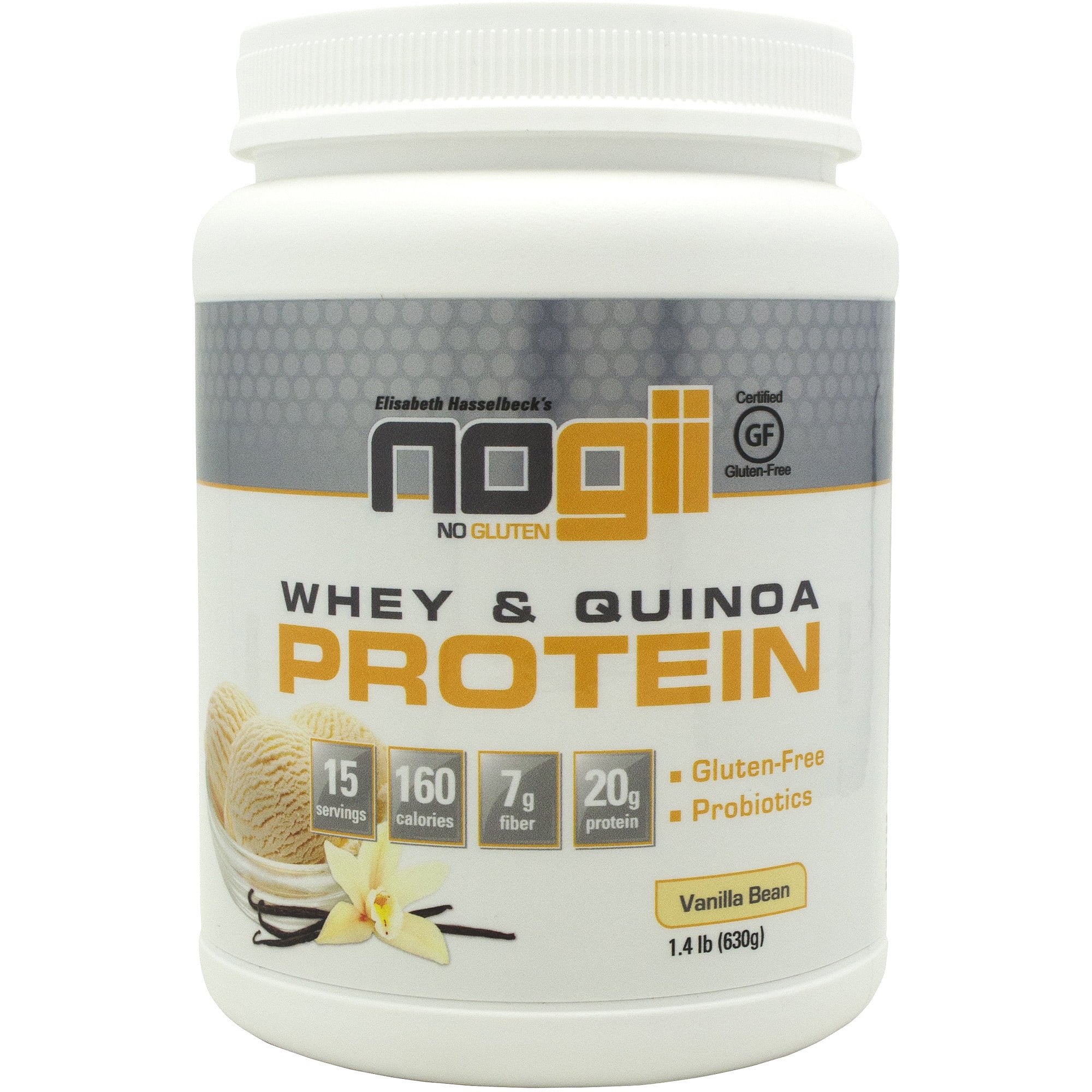 NoGii Vanilla Bean Whey & Quinoa Protein Powder, 1.4 lbs