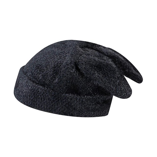 Gorro de punto Strade Fareast Limited con orejas de conejo para mujer Negro