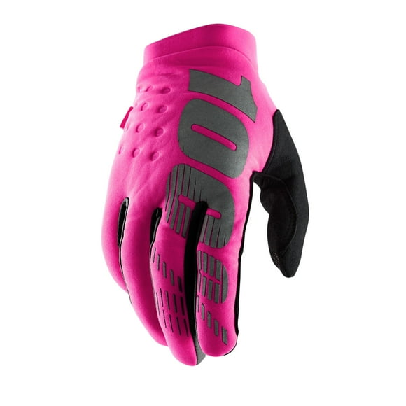Gloves 100% BRISKER Neon Pink for Bike and Motorcycle - M