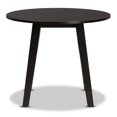 thumbnail image 2 of Baxton Studio Ela Modern and Contemporary Dark Brown Finished 35-Inch-Wide Round Wood Dining Table, 2 of 5