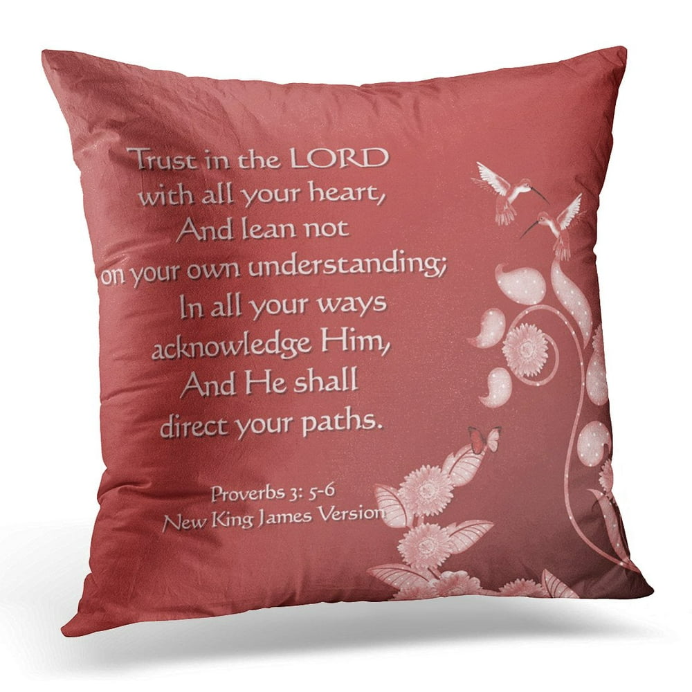 STOAG Colorful Scripture Proverbs 3 Floral with Red Bible Throw ...