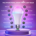 thumbnail image 4 of Smart Light Bulbs with Remote, RGB+CCT Color LED Light Bulbs Work with Alexa & Google Home, Multiple Scene and Music Sync Light Bulb, A19 9W 800LM, WiFi Bluetooth 2.4GHz No Hub Required, 2-Pack, 4 of 5