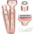 thumbnail image 1 of Maquinilla de afeitar eléctrica para mujer, sin dolor 2 en 1, afeitadora para mujer y recortadora de pelo para cara, ceja, bigote, barba, brazo, pierna, axila, Bikini, Cor Adepaton CZMR-HY192, 1 of 7