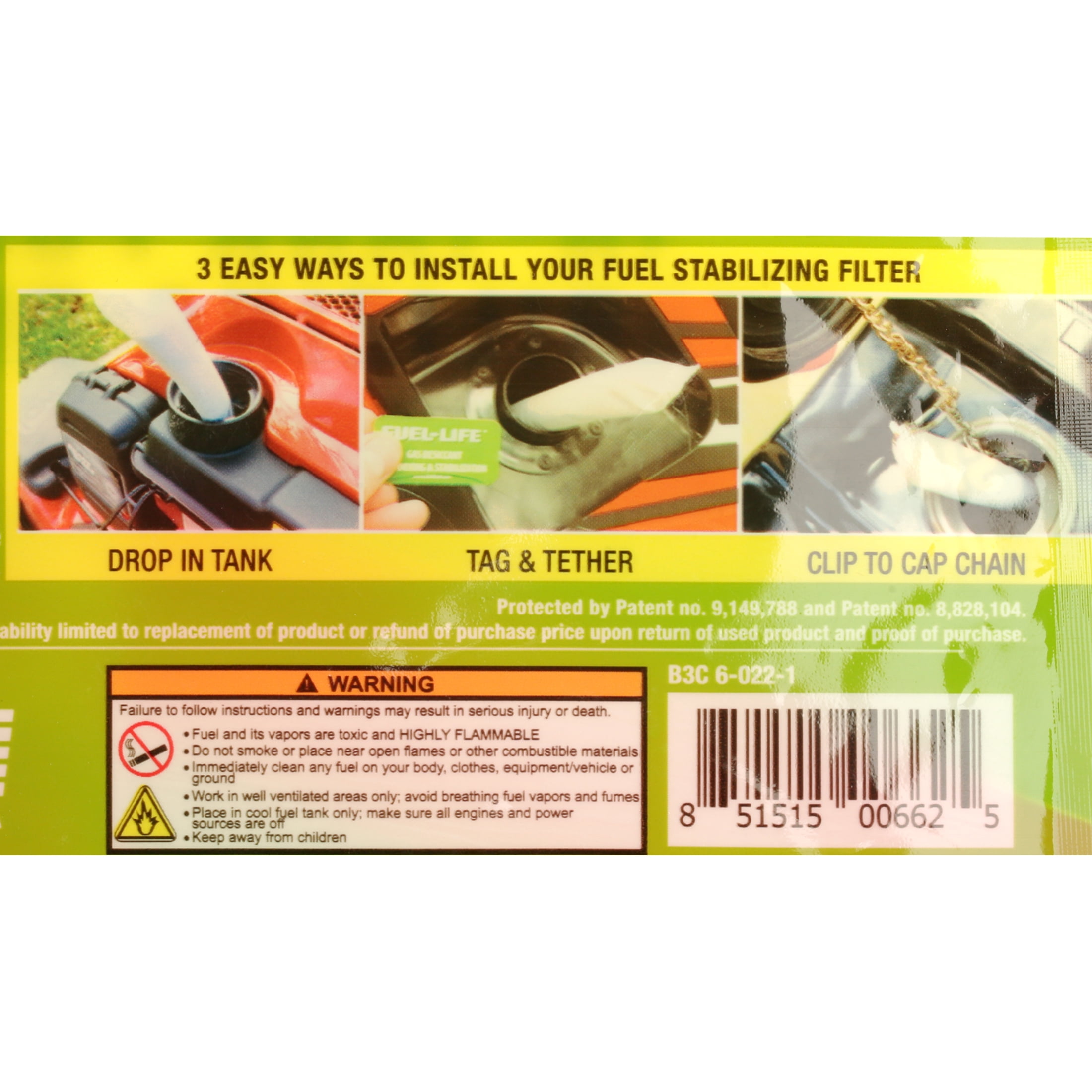 Fuel Life Non-Liquid Lawn Mower Fuel Stabilizer Filter (5 Pack), B3C
