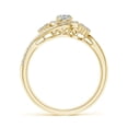 thumbnail image 2 of ANGARA Natural Diamond Halo Bypass Engagement Ring in 14K Yellow Gold for Women (Size-4.1mm| Color-K| Clarity-I3) | April Birthstone, Anniversary, Jewelry Gift for Women | Natural Diamond Ring, 2 of 8