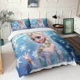 thumbnail image 2 of HOUKIG Frozen Print Duvet Cover 3pcs Bedding Set Anime Characters Quilt Cover Comforter Cover Soft Easy Care Hotel Comforter Cover with Zipper & Ties, 2 of 5