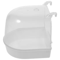 Nicehomfit Bird Bath Cage for Canaries, White, Plastic, Suitable for Small Birds