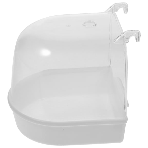 Nicehomfit Bird Bath Cage for Canaries, White, Plastic, Suitable for Small Birds
