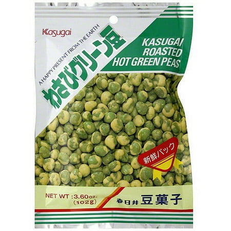 Kasugai Roasted Hot Green Peas, 3.59 oz (Pack of 20)