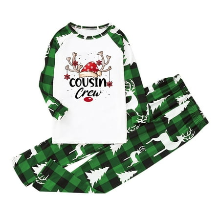 

Baberdicy Matching Christmas Pajamas Christmas Home Parent Child Wear Cute Deer Head Pattern Boys and Girls Family Pajamas Christmas Deer Print Pajamas Matching Set Green: Kids