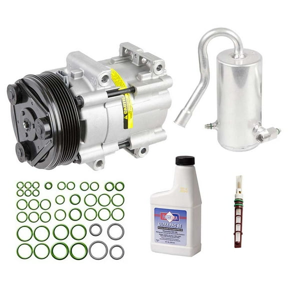 AC Compressor & A/C Kit For Ford F150 F250 F350 & Bronco 1990 1991 1992 1993 5.0L 302ci 5.8L 351ci V8 w/ Dealer AC - BuyAutoParts