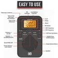 thumbnail image 5 of Portable Radio Mini AM FM Weather Radio Pocket Radio LCD Screen Digital Alarm Clock Radio Player, 5 of 5