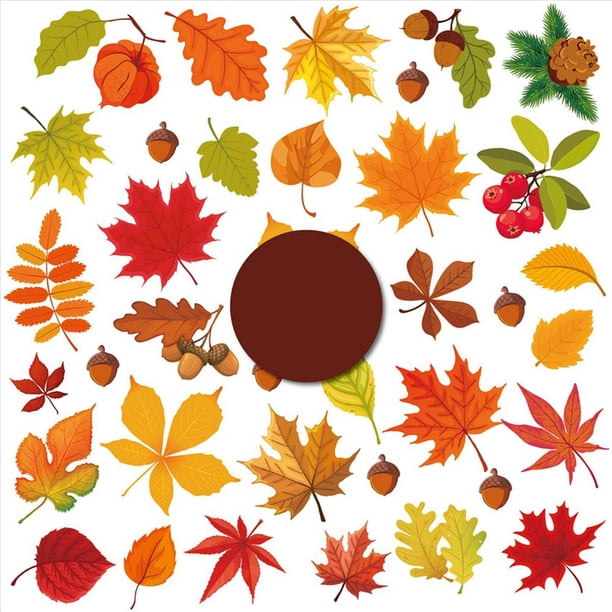 12X AccióN de Gracias Hojas de OtoñO Adhesivos para Ventana CalcomaníAs para Ventana Adhesivos de OtoñO para Ventana de Vidrio DecoracióN de OtoñO Estacional