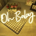 thumbnail image 2 of LINLIN Oh Baby Neon Light Signs, LED Neon Sign Wall Decor with Power Adapter& Dimmable Switch Neon Lamp for Party Wedding Home Decor Kid Bedroom Bar, 2 of 8