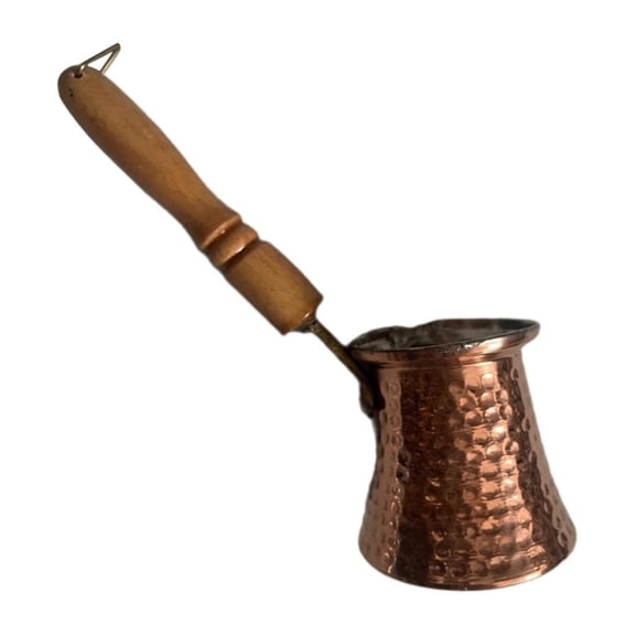 Fiocias Cezve Turkish Coffee Pot, Engraved/Hammered Small Ibrik Pot, Home Coffee and Bar 225ml