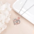 thumbnail image 3 of 18 Year Old Birthday Gifts 925 Sterling Silver Love Heart Rose Flower Pendant Necklace for Women 16th/18th/21th/25th/30th/40th/50th/60th Gifts for Daughter Sister Graduation Jewelry (30th), 3 of 6