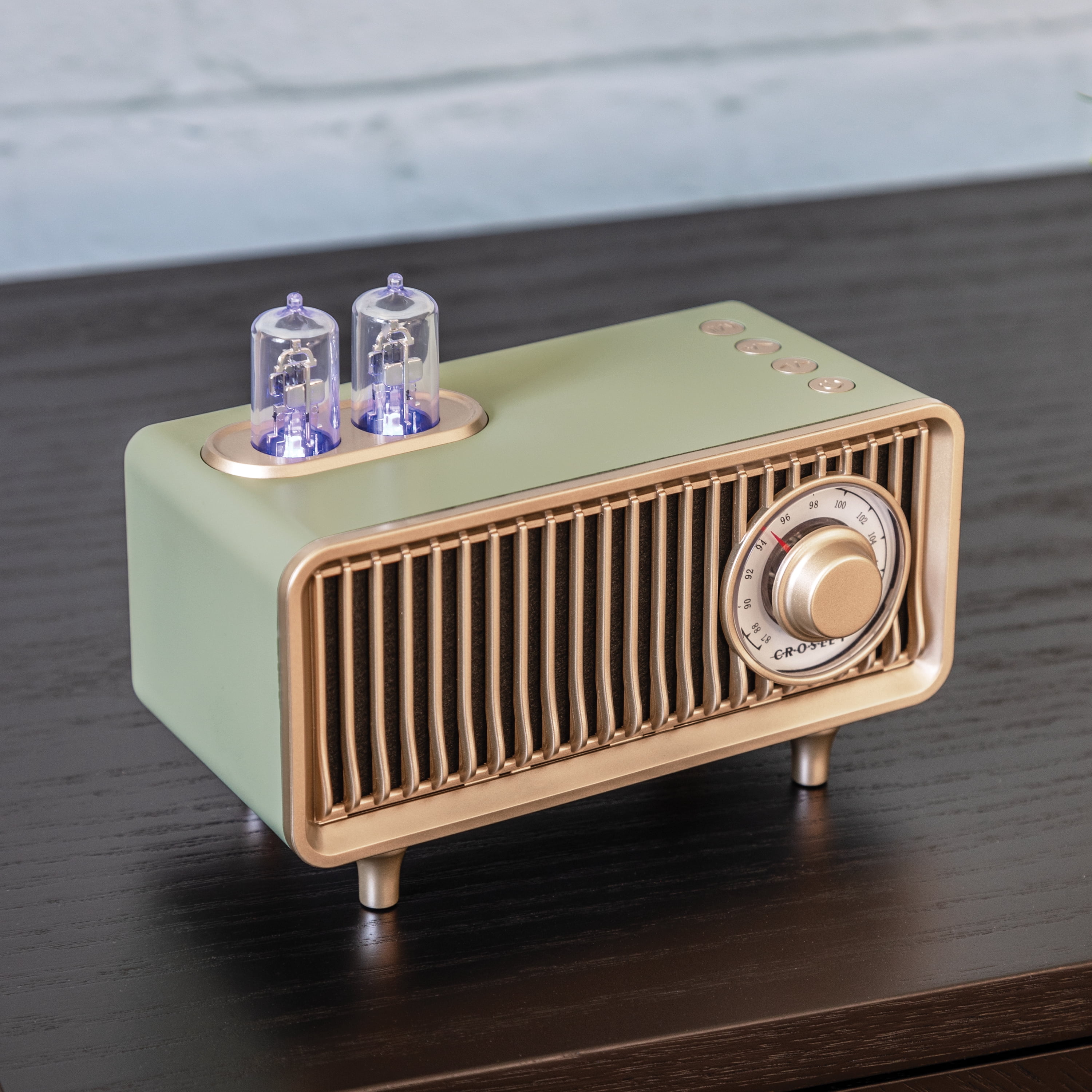Crosley Milton Retro FM Radio, Portable Bluetooth Speaker with Aux Input, Vintage Home Decor