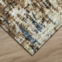 Addison Rugs Indoor/ Outdoor Accord Modern Brushstrokes Polyester Washable Rug New 5' x 7'6" - Brown