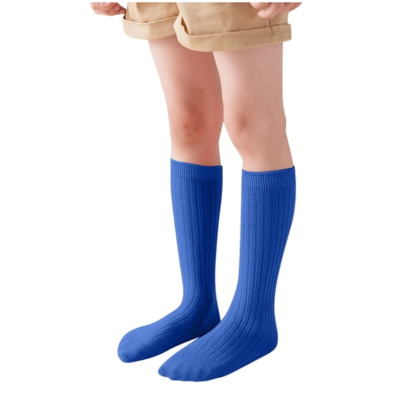 newwalpole Toddler Kids Slipper Socks with Grippers Warm Kids Socks Cute Kids Winter Socks Boys Girls Christmas Socks Dark Blue for Size 1-15