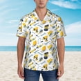 thumbnail image 2 of Sikiie construction tools Print Men's Hawaiian Shirt, Summer Beach Button Pocket Short Sleeve T-Shirt,Large, 2 of 7