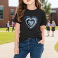 thumbnail image 4 of Blusas y camisas de manga corta con cuello redondo para niños y niñas, camisetas gráficas de manga corta, blusas con estampados bonitos para la temporada escolar., 4 of 8