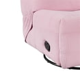 thumbnail image 5 of Pemberly Row Modern Pink Corduroy Fabric Swivel Glider Recliner, 5 of 5