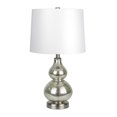 thumbnail image 3 of Pemberly Row 21.25" Mercury Glass Table Lamp with Fabric Shade in Lumiary Gray, 3 of 11