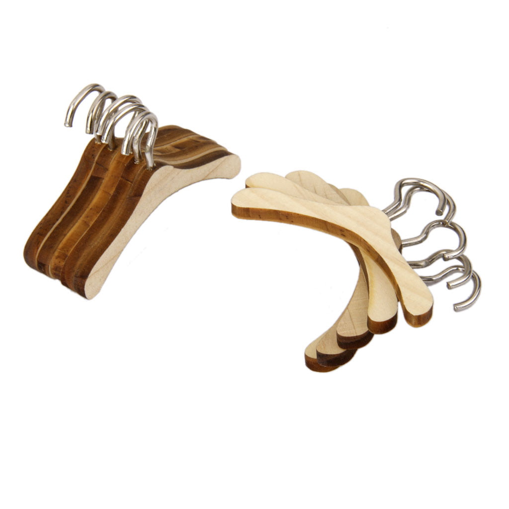 10 pcs mini wooden clothes Hangers bracing Clothing & Accessories  1/3,1/4,1/6 