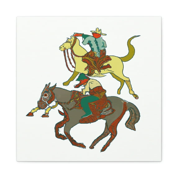 Rodeo Folk Art Scene - Canvas